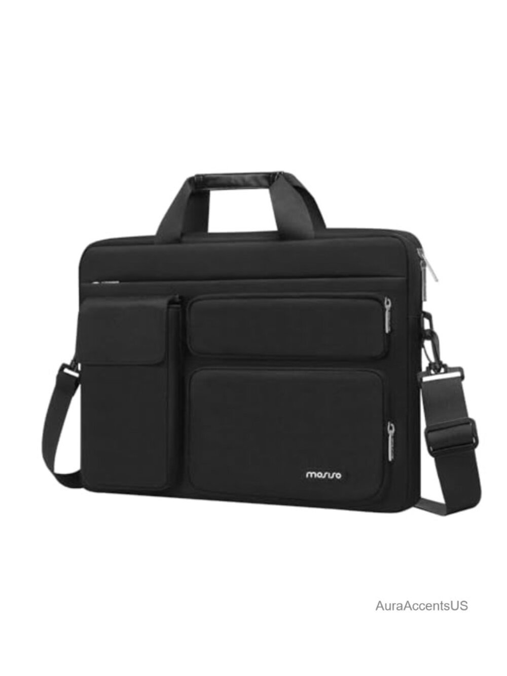 Laptop Shoulder Bag 15.6 inch Messenger Polyester Foam Padding Sleek Carry